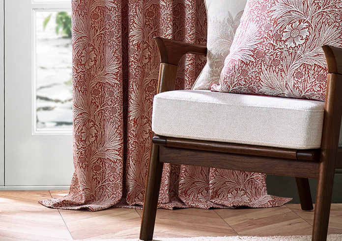 Marigold Pencil Pleat, Russet - Ready Made Curtains - Image 6